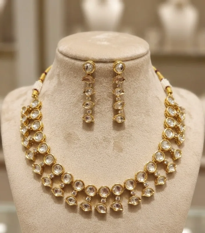 Kundan Necklace & Earring Set - Shine Every Moment