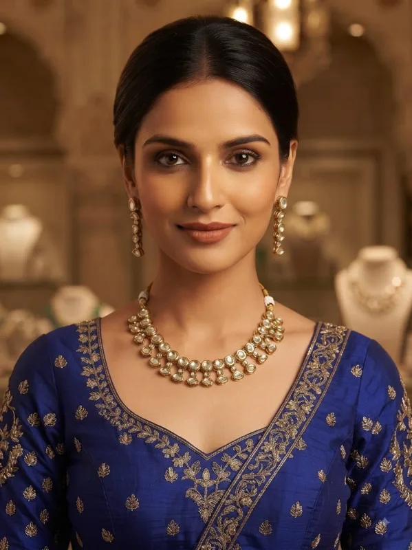 Kundan Necklace & Earring Set - Shine Every Moment