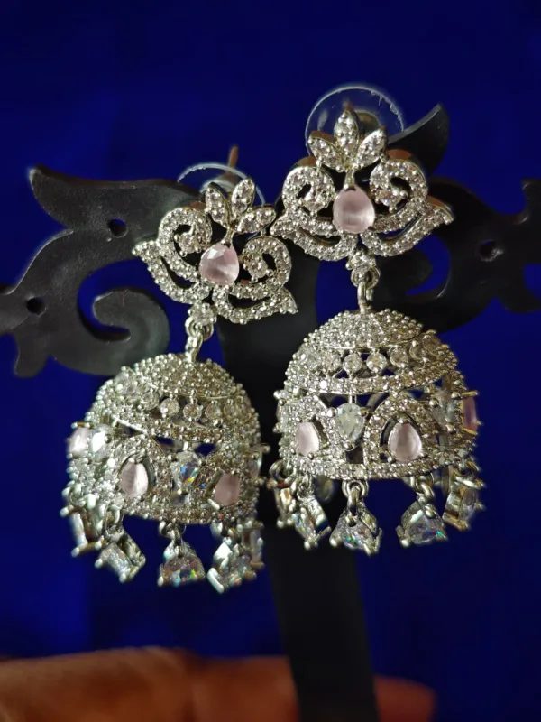 Silver Jhumka Earrings