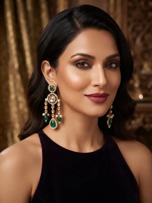 The Royal Chandelier Earrings (Rani Collection)